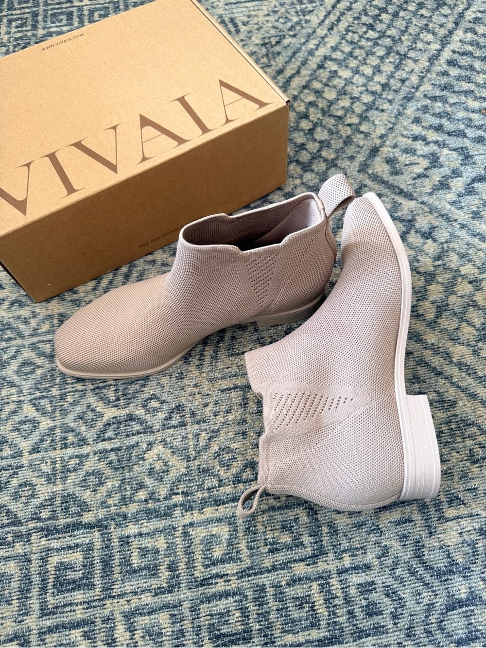 Knit Chelsea Ankle Bootie in Blush - Lightweight Slip-On Style